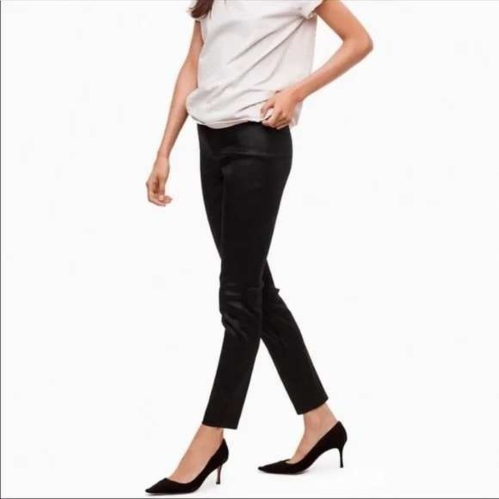 Aritzia Talula Pants Womens 4‎ NWT Super Skinny Black Side Zip Coated Black